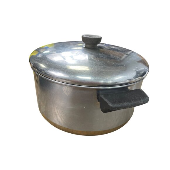 Revere Ware Stainless Steel 6 qt stock casserole Pot With Lid SKU 8919 - Picture 1 of 10